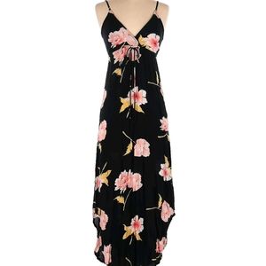 Billabong Women Black Casual Floral Summer Dress Size large